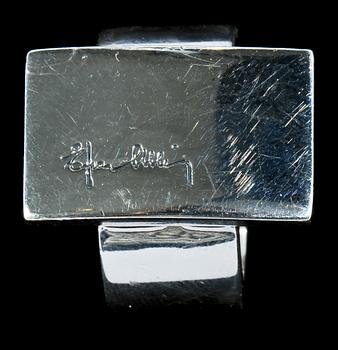 RING samt ARMBAND, silver, Efwa Attling, Stockholm. Vikt 37 g.