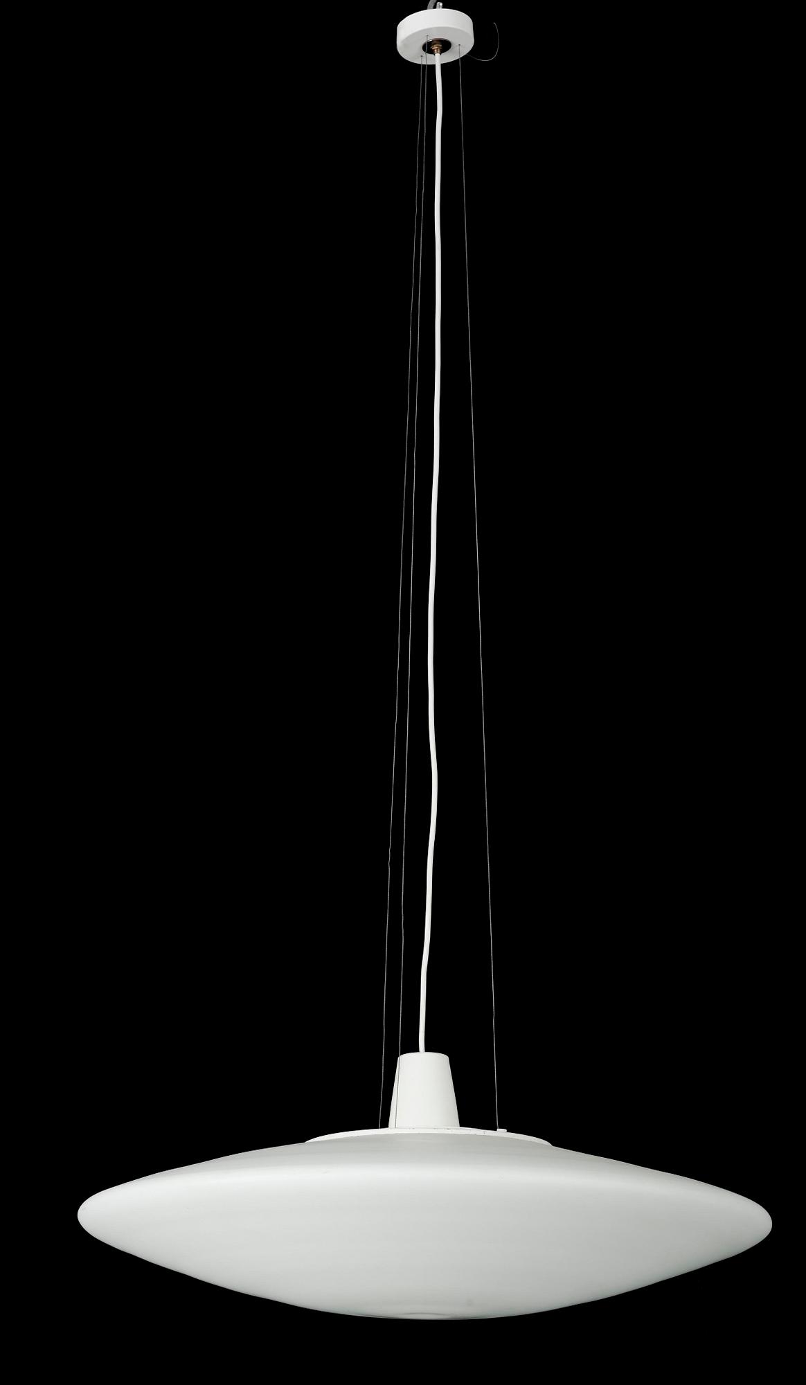 TAKLAMPA, glas, 1960-tal. Diam 80.