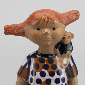 A stoneware figurine by Lisa Larson, Pippi Longstocking.