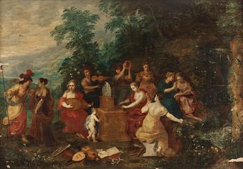 489. Hendrick van Balen and Jan Brueghel the elder, attributed to, Minerva Visits the Nine Muses.