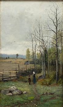 Olof Hermelin, Stroll in an autumn landscape.