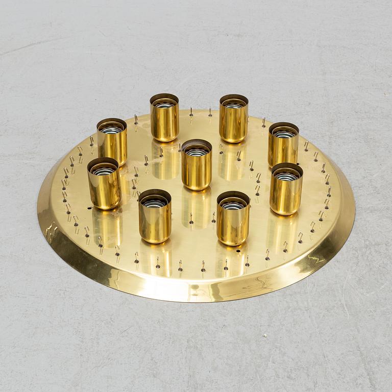 A J T Kalmar brass and glass ceiling light, second half of the 20th Century.