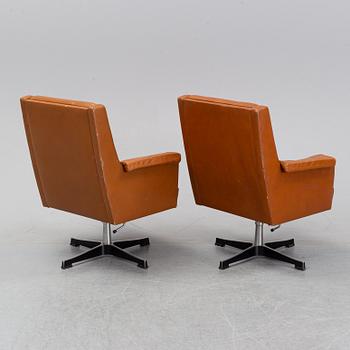 A pair of easy chairs, Ring Möbelfabrikk, Norway, second half of the 20th century.