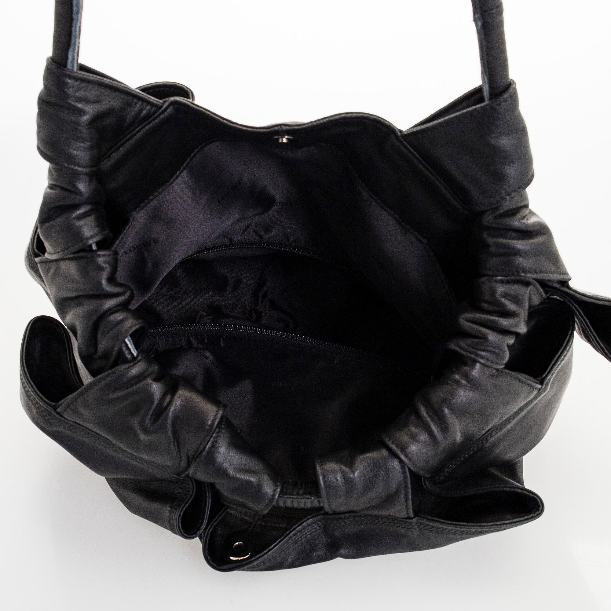 Loewe, a leather handbag.