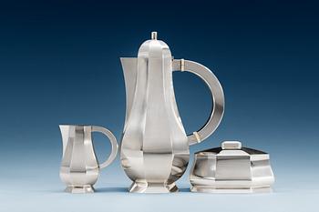 A Wiwen Nilsson sterling coffee set, 3 pieces, Lund 1946-47.