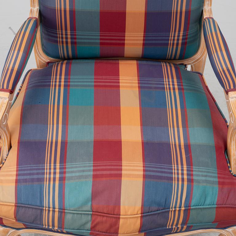 Bergere med pall, rokokostil, 1900-tal.