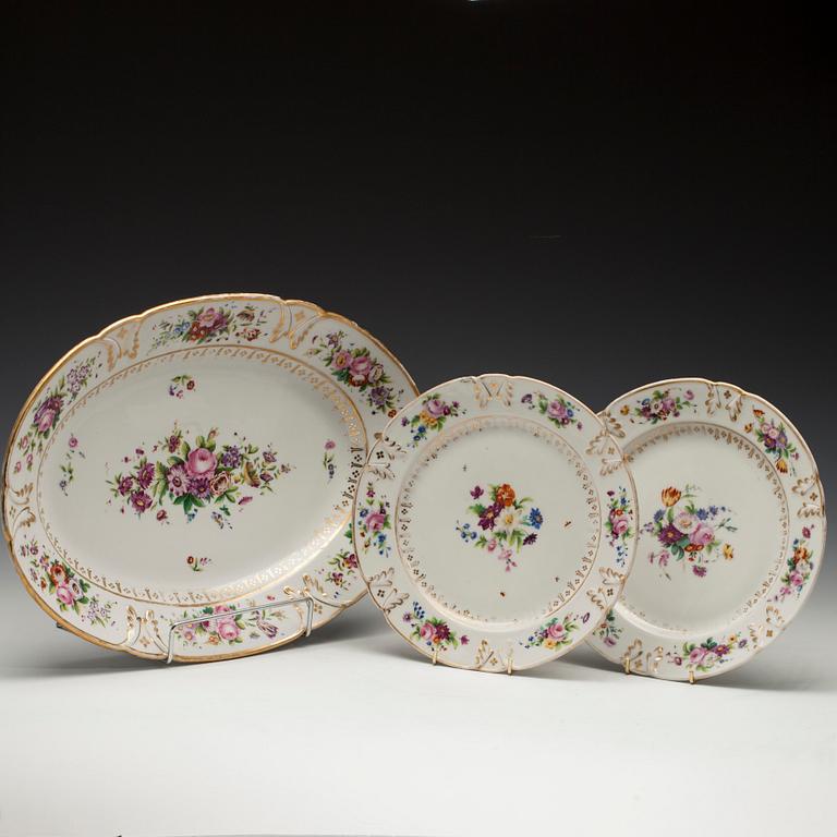 TALLRIKAR, 2 st, OCH STEKFAT, Frankrike/Ryssland, empire 1800-talets början.