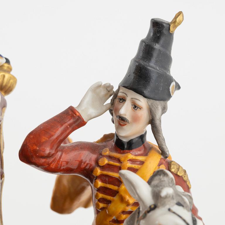 A porcelain figurine group, "Naples like mark", first half of the 20th Century.