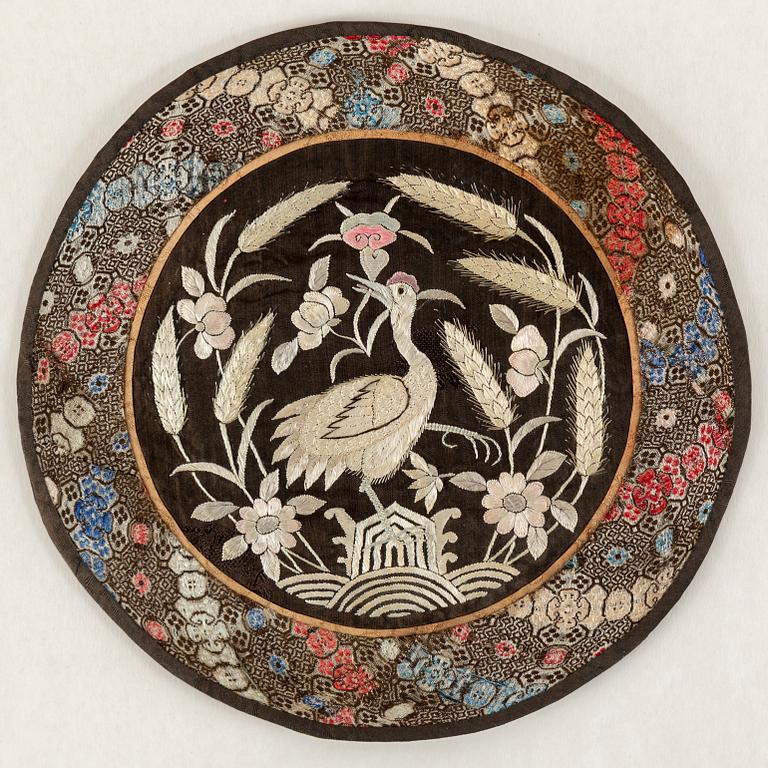 Seven Chinese textiles, 20th century.