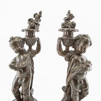 Candelabras, a pair, late 19th century.