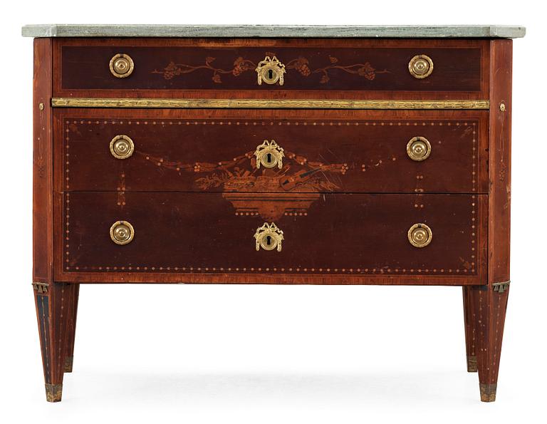 A Gustavian late 18th Century commode by N. P. Stenström, not signed.