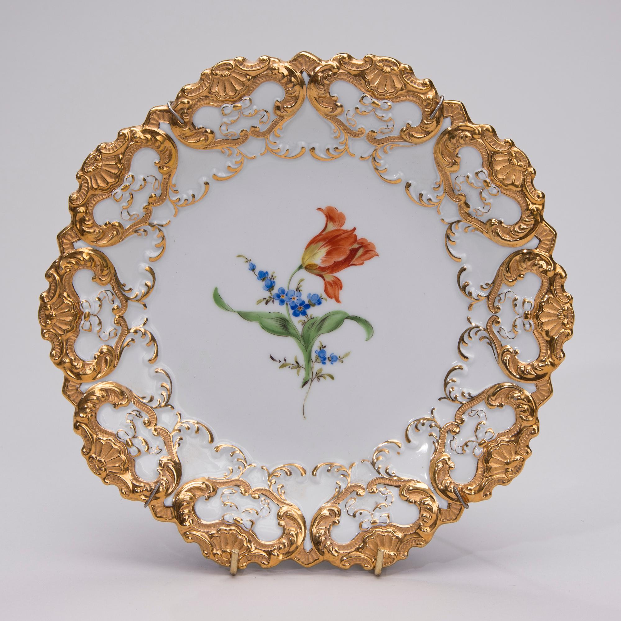 TALLRIK, porslin, Meissen, 1900-talets första hälft.