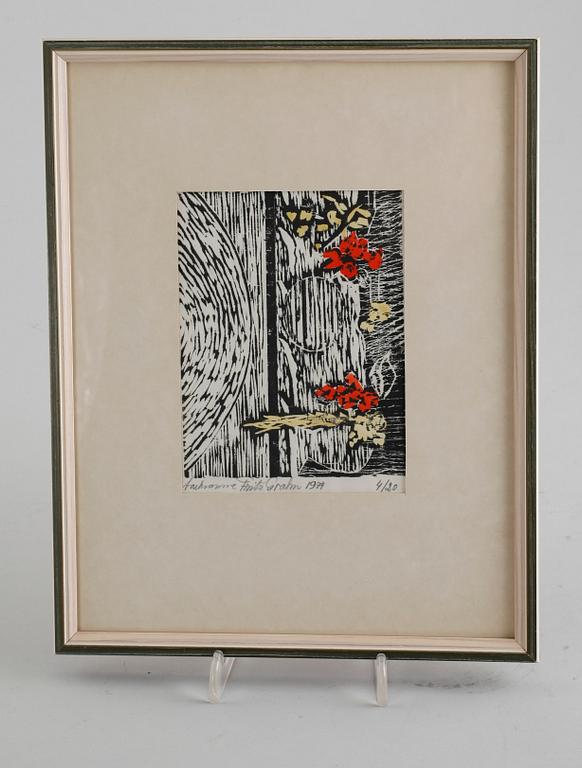 FRITZ GRAHN, 10 st, träsnitt, sign och daterade.