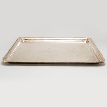 A silver tray, by W A BOLIN, Stockholm 1923.