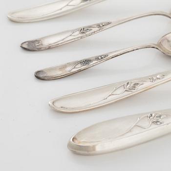 A 30-piece 800 silver cutlery, Warsaw, Poland, after 1920.