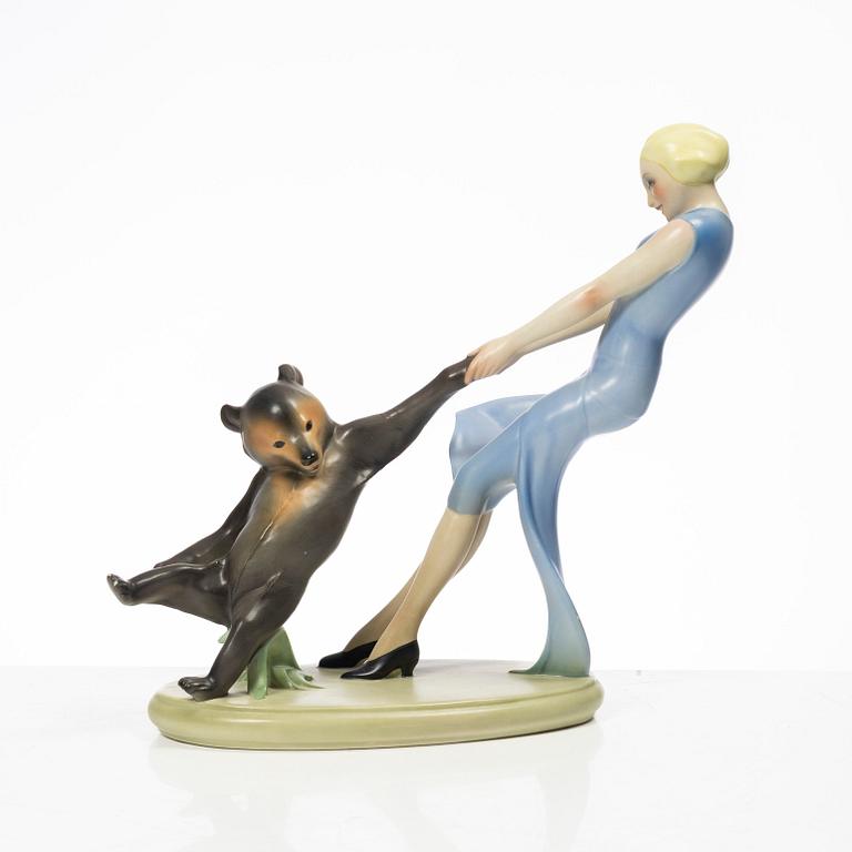 Felice Tosalli, figurin, "Ballo del'Orsacchiotto", Lenci, 1900-talets första hälft, Italien.