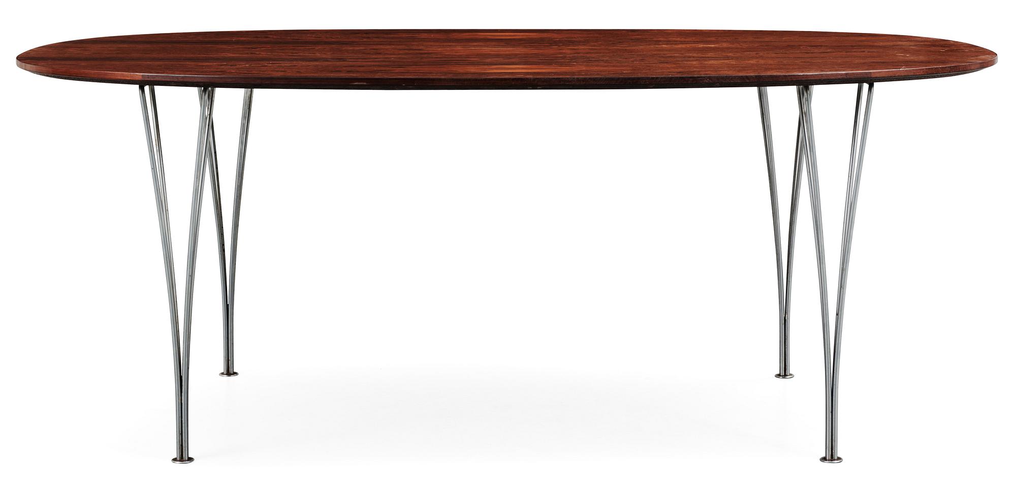 BRUNO MATHSSON & PIET HEIN, matbord, "Superellips", Fritz Hansen, Danmark.