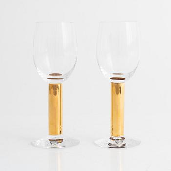 Gunnar Cyrén, ten "Nobel" wine glasses, Orrefors, Sweden.