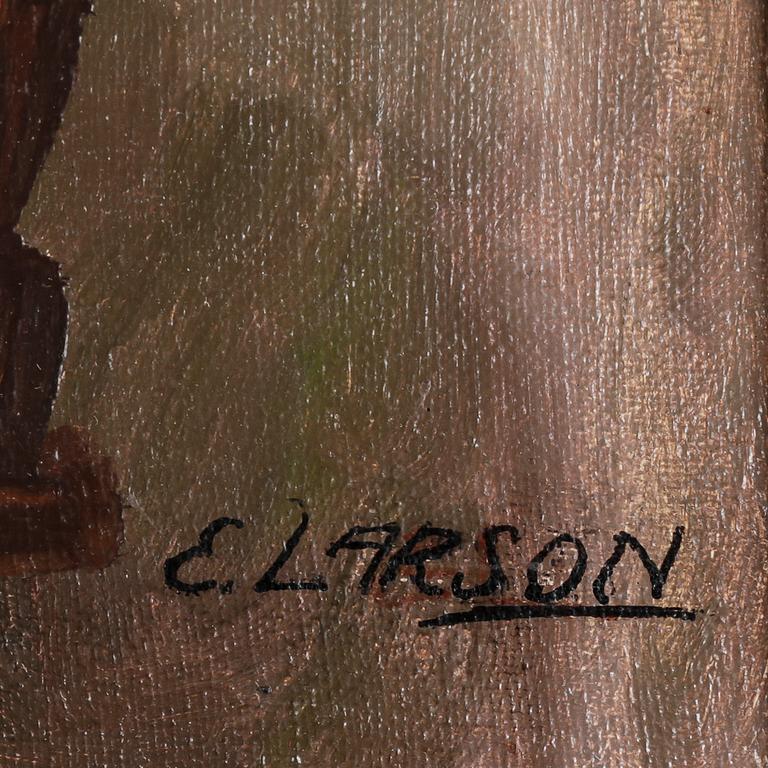 EDOUARD VON GRÜTZNER, kopia efter, olja på duk. Sign. E Larson.