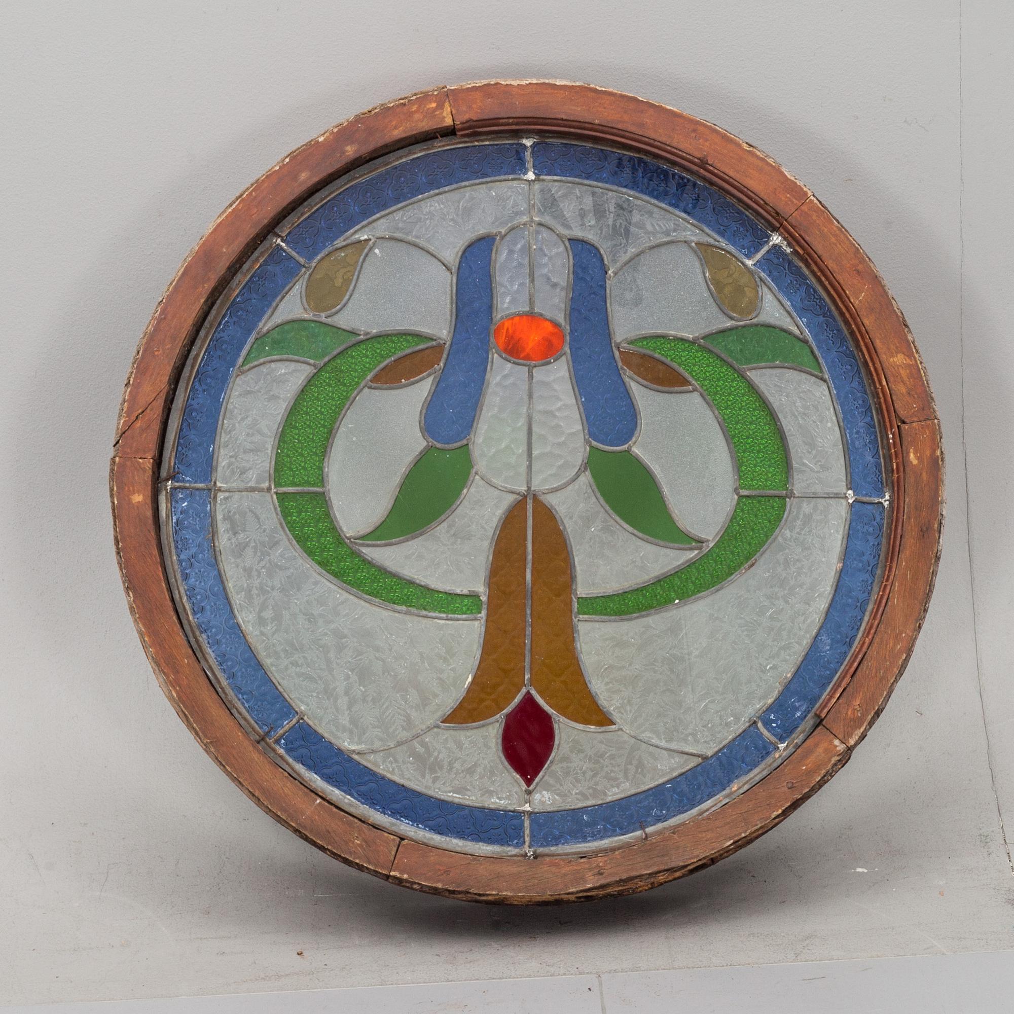 FÖNSTER, blyinfattat glas, Jugend, 1900-talets första hälft.