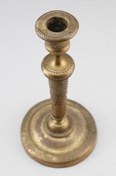 LJUSSTAKE, förgylld mässing, empire, 1800-talets första hälft.