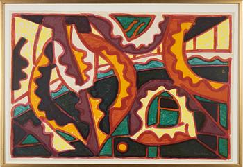 Lennart Rodhe, silkscreen in colours, 1980, signed 21/33.