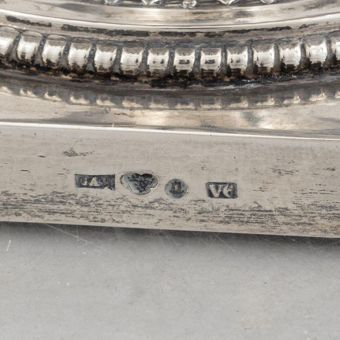 Kaffekanna samt sockerskål, silver, empirestil, GAB, Stockholm 1898-99.