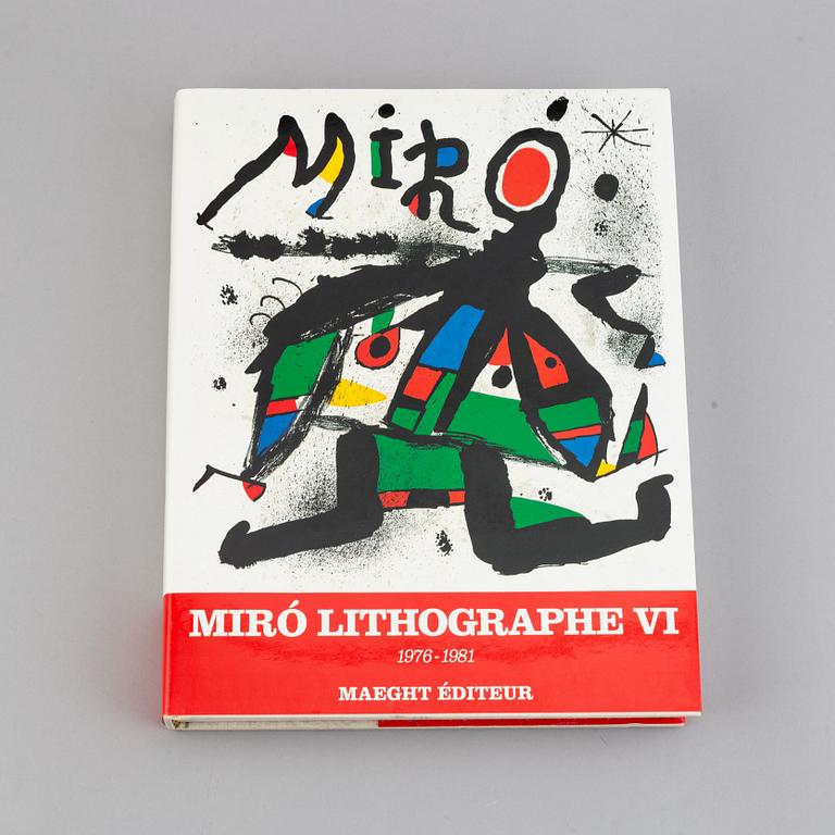 BÖCKER, 6 volymer, Miró lithographe I-VI, F. Mourlot.