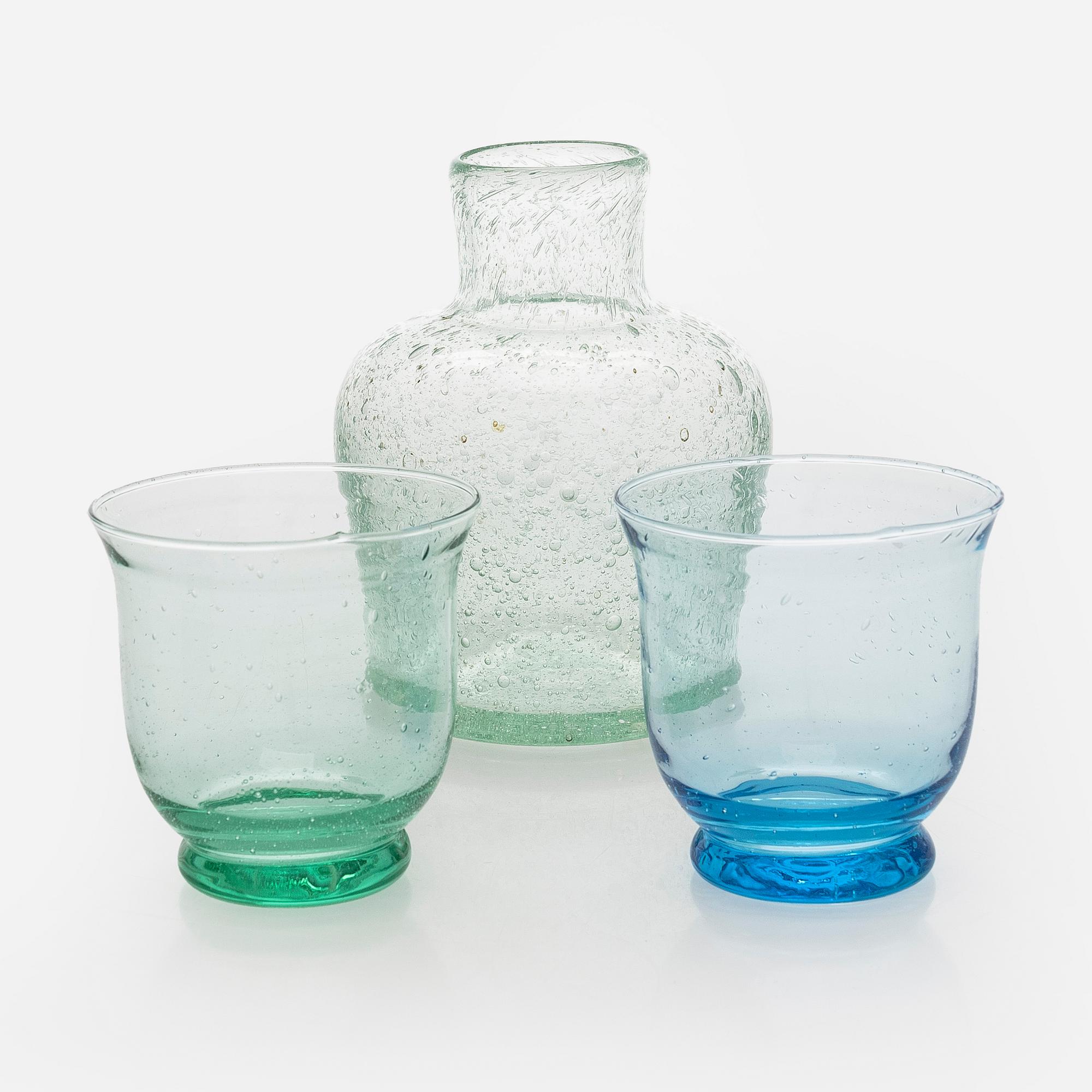 Gunnel Nyman, saftservis, modell 3258 och 3259, Riihimäki Glassbruk Ab. Formgiven 1932.