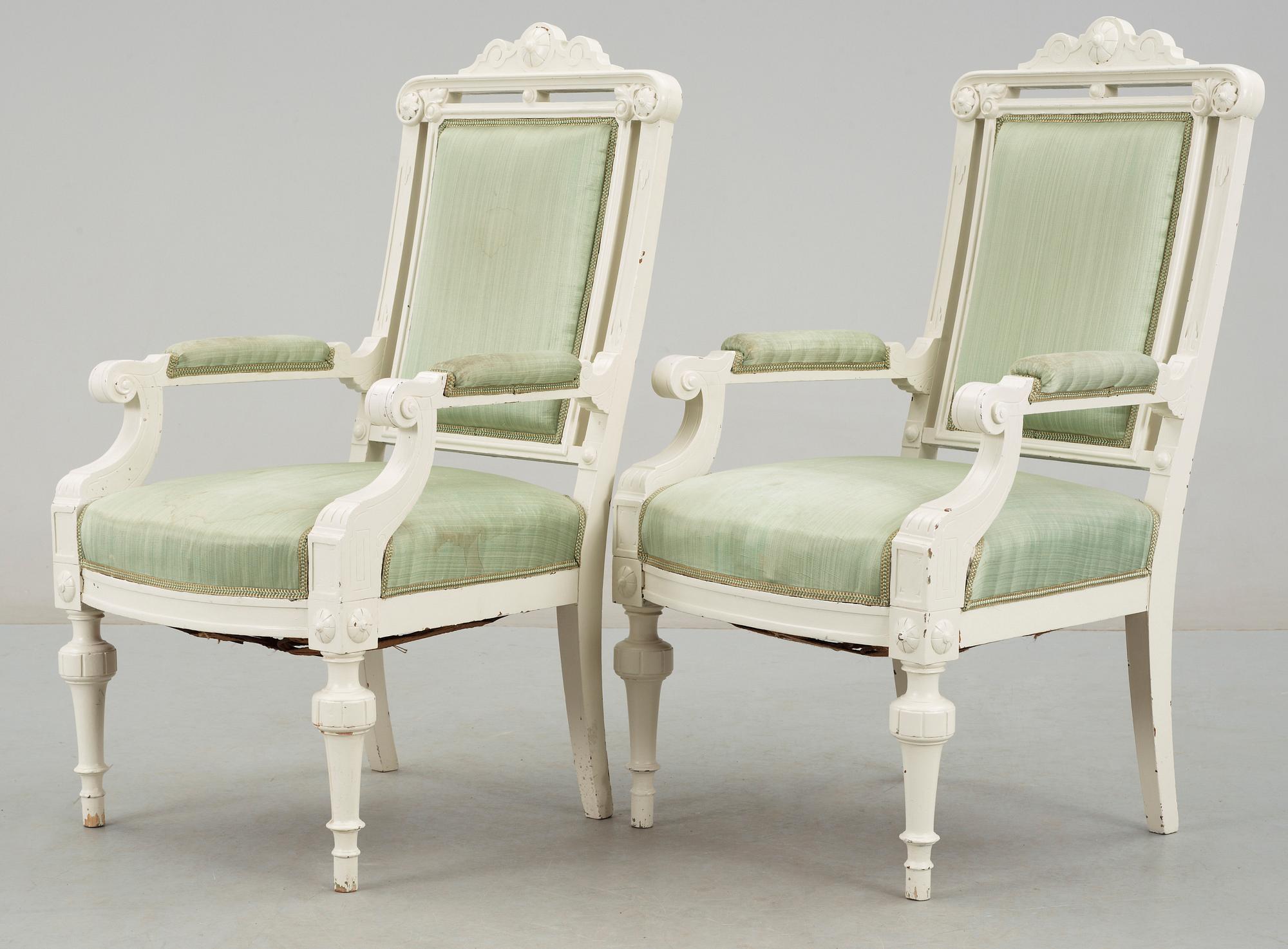 SALONGSGRUPP, 10 delar, nyrenässans, 1800-talets slut.