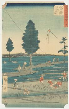 Ando Hiroshige, 'Fukuroi - Famous local product: Totomi kites'.