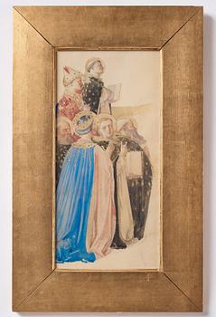Carl Larsson, Marias kröning (detalj), kopia efter Fra Angelico.