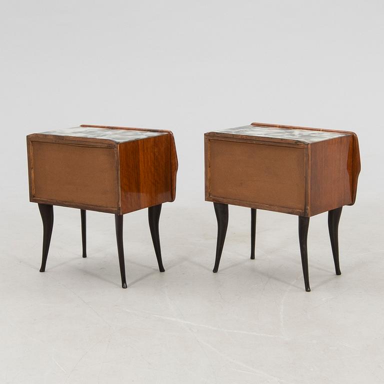 Bedside tables, a pair from the mid-20th century.