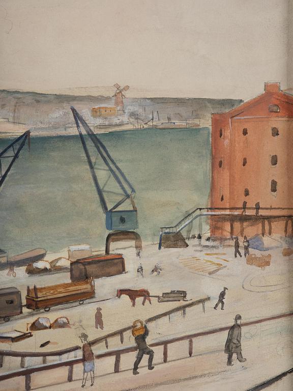 Eric Hallström, View of Skeppsholmen.
