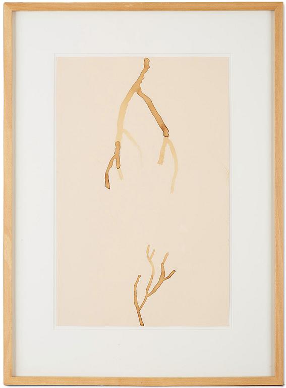 JAMES BROWN, paper, signed James Brown on verso and dated Capri 1988.