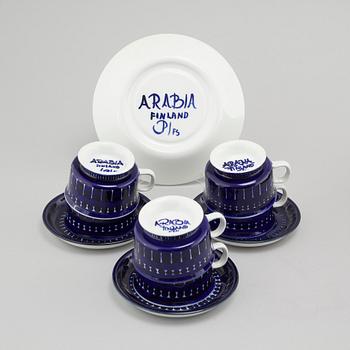 ULLA PROCOPÉ, 12+1 delar porslin, "Valencia", Arabia, Finland. 1900-talets andra hälft.