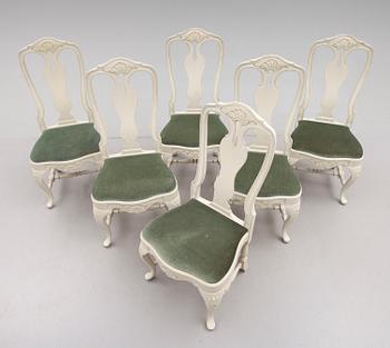 STOLAR, 6 st, rokokostil, 1900-talets första hälft.