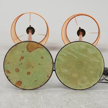 A pair of late 20th Century floor lights.