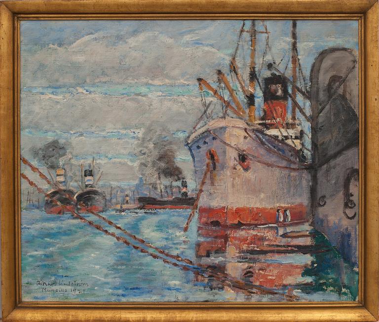 RIKARD LINDSTRÖM, olja på duk, signerad och daterad Marseille 1921.