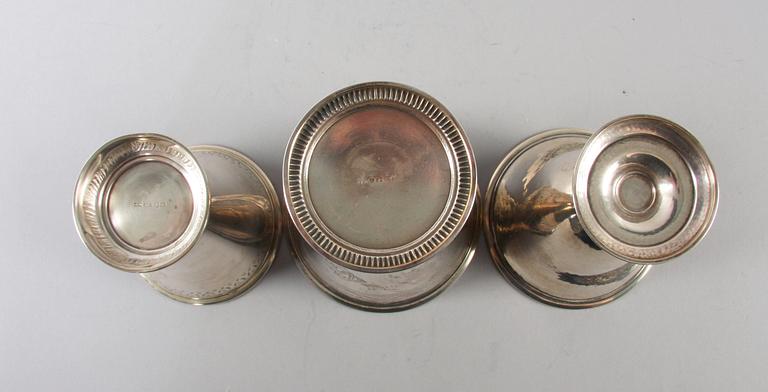BÄGARE, 3 st, silver, bl a GAB.