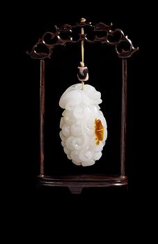 A Chinese white jade object.
