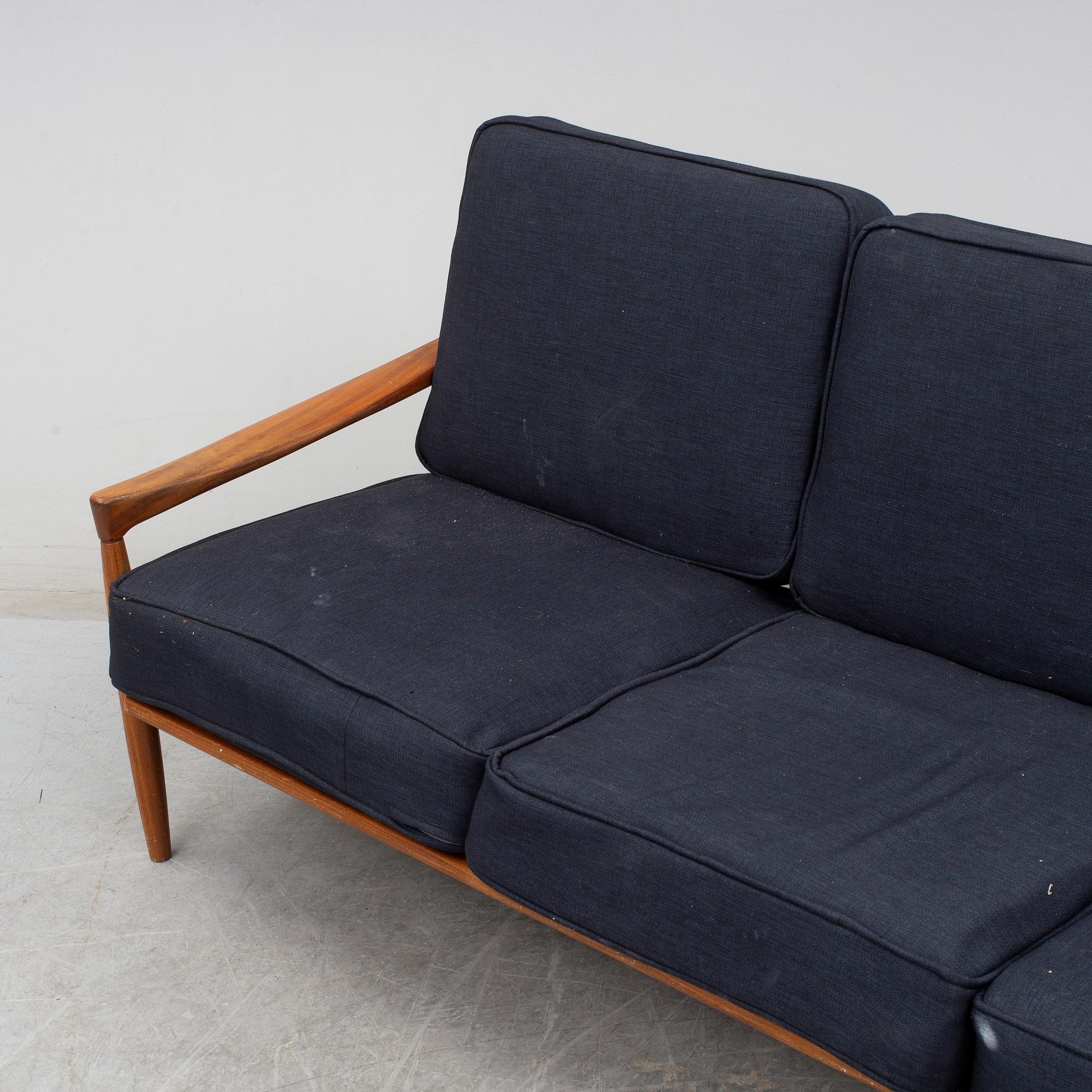 ERIK WØRTS, a 'Kolding' walnut sofa from IKEA, 1960's.