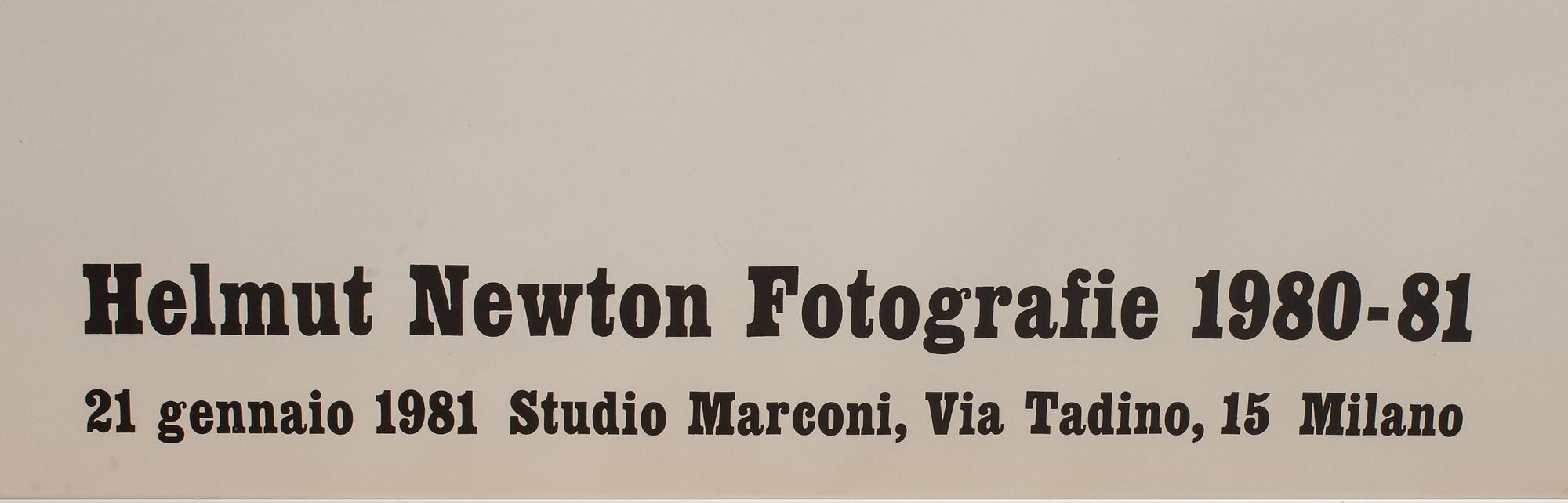 HELMUT NEWTON, utställningsaffisch, "Helmut Newton Fotografie 1980-81".