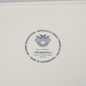 MATSERVIS, 46 delar, porslin, "Acapulco", Villeroy & Boch, Luxemburg, 1900-talets andra hälft.