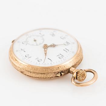 Pocket watch, 14K gold, 36.5 mm.