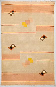 A 1930s Finnish flat weave carpet. Circa 280x180  cm.