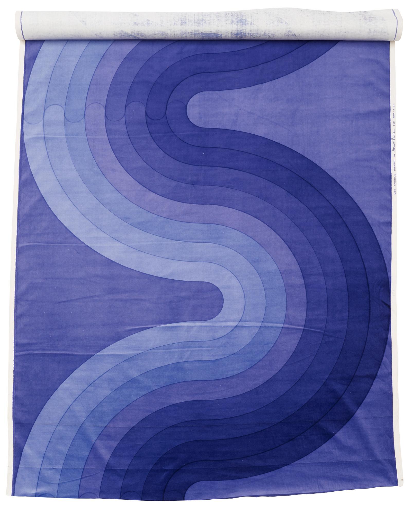 Verner Panton, TYGER, 3 ST. Bomullsvelour. Olika nyanser och mönster. Verner Panton.