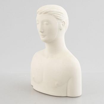 Stig Lindberg, figurin, parian, "Mannen med masken", Gustavsberg.