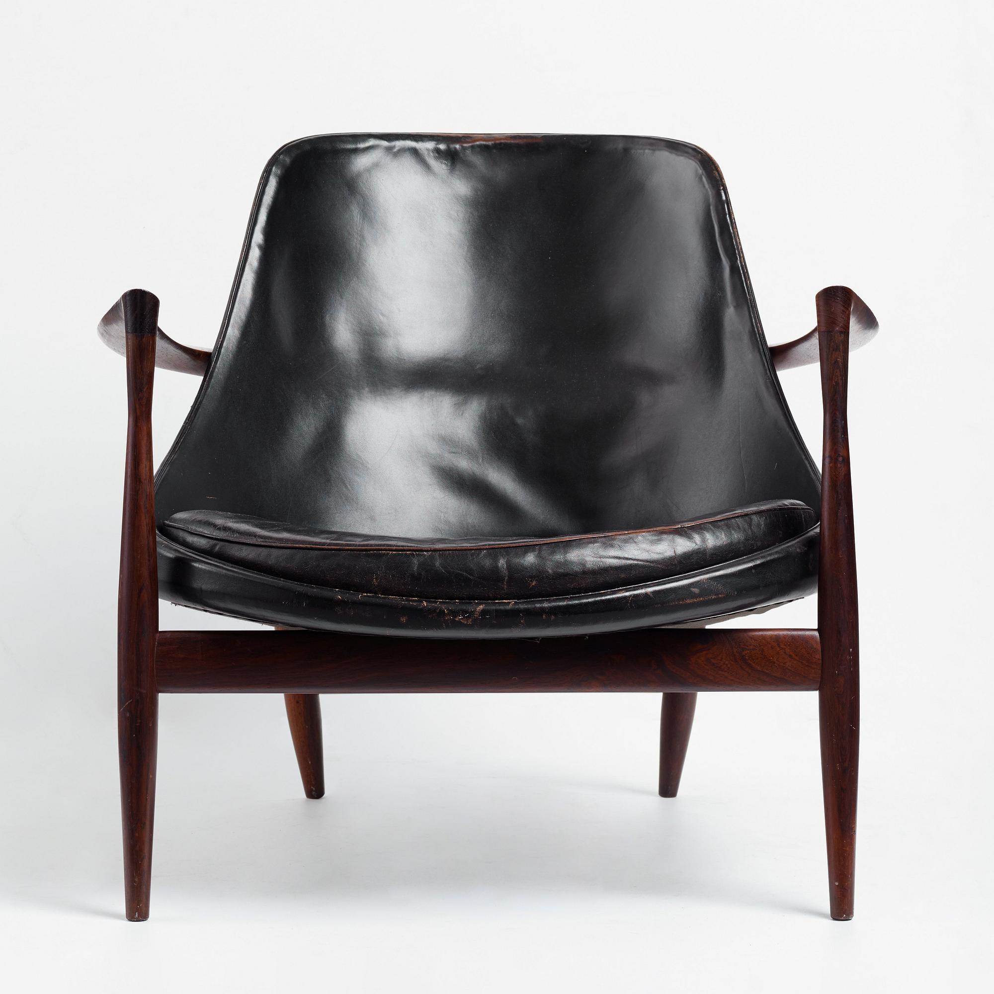 Ib Kofod-Larsen, a palisander "Elisabeth", easy chair, model "U 65", Christensen & Larsen, Copenhagen, Denmark, 1950-60's.