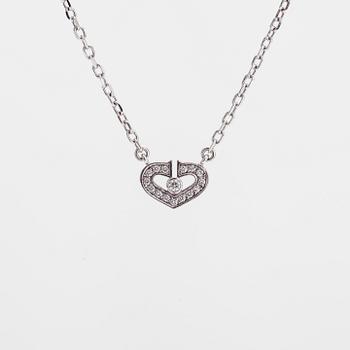 Cartier, halsband, "C Heart of Cartier", 18K vitguld och diamanter ca 0.09 ct tot.